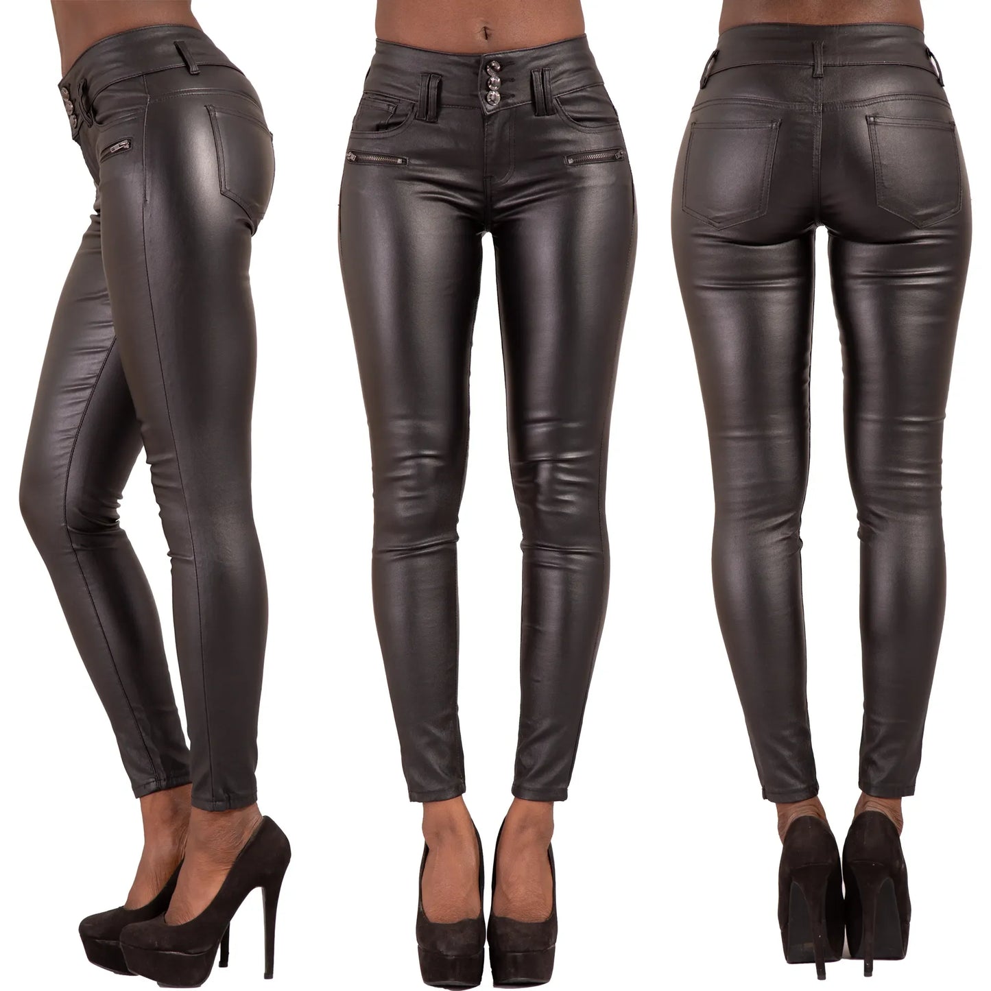 Ladies leather Fashion Pant